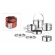 Bateria cocina camper 5 piezas inoxibar