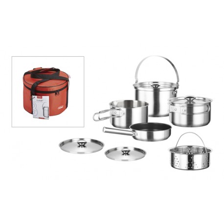 Bateria cocina camper 5 piezas inoxibar