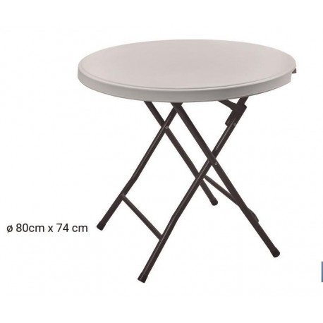 Mesa plegable redonda 80 Cm