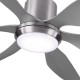 Ventilador techo luz Otto niquel plata