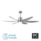 Ventilador techo luz Otto niquel plata