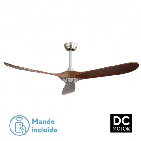 Ventilador techo Marin niquel roble