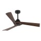 Ventilador techo luz Vulturno negro roble