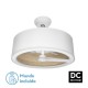 Ventilador techo luz Tatiana blanco madera clara