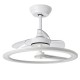 Ventilador techo luz Tatiana blanco madera gris