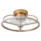 Ventilador techo luz Anuska negro oro