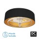 Ventilador techo luz Anuska negro oro