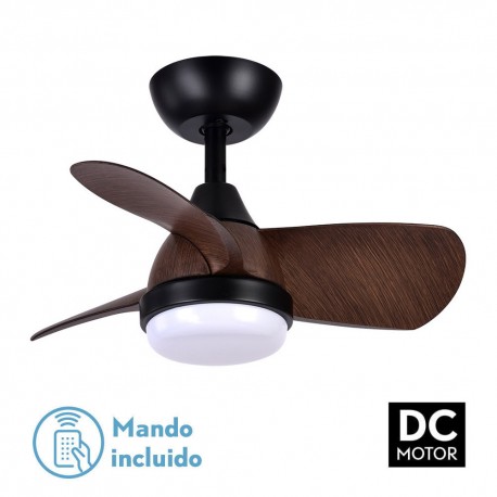 Ventilador techo luz Pirdo negro marron