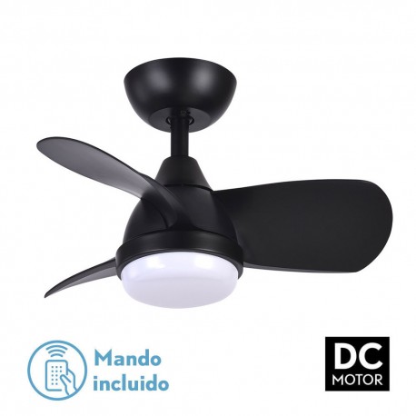 Ventilador techo luz Pirdo negro