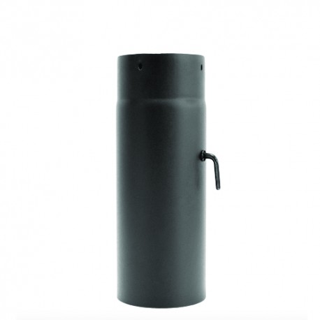 Tubo estufa regulador llave negro mate 130 mm.