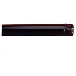 Tubo estufa vitrificado negro 130 mm. 1mtr.