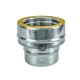 Adaptador tubo simple a doble 150 mm.