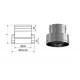 Adaptador tubo simple a doble 250 mm.