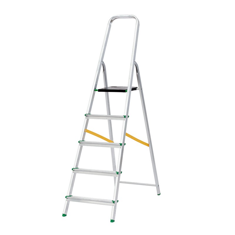 ▷ Comprar Escalera de aluminio semiprofesional 5 peldaños Proline DOM