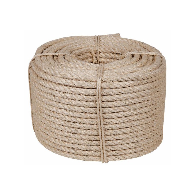 Cuerda sisal cableada 4 cabos 16 mm. 100 mtr.