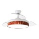 Ventilador techo luz Moda Blanco/hoja caldera