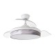 Ventilador techo luz Moda Blanco/Ola gris