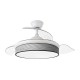 Ventilador techo luz Moda Blanco/Surco gris