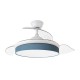 Ventilador techo luz Moda Blanco/Azul