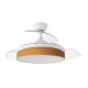 Ventilador techo luz Moda Blanco/Naranja