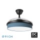 Ventilador techo luz Moda Negro/Azul