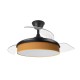 Ventilador techo luz Moda Negro/Naranja