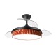 Ventilador techo luz Moda 108D Negro/Hoja Caldera