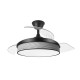 Ventilador techo luz Moda 108D Negro/Surco Gris