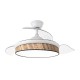 Ventilador techo luz Moda 108D Blanco/Cañizo Oscuro