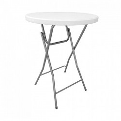 Mesa plegable redonda alta 80 Cm