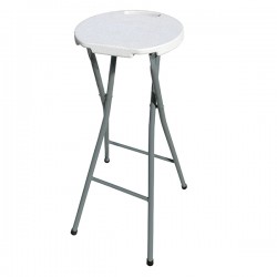 Taburete plegable blanco