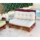 Cojunto cojin palet crema