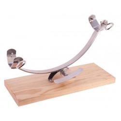 Jamonero balancin inoxidable base madera Flores