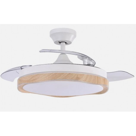 Ventilador techo luz provenza blanco