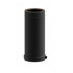 Tubo doble pared aislado negro 200 mm.