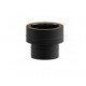 Adaptador tubo simple a doble negro 200 mm.