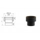 Adaptador tubo simple a doble negro 200 mm.
