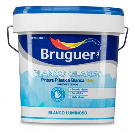 pintura plastica mate glaciar 15L bruguer