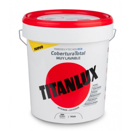 pintura plastica mate cobertura total 15l titanlux