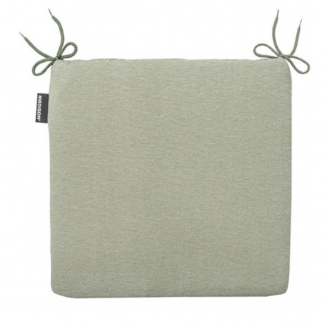 Cojin silla liso verde panama pack 4 unidades