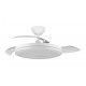 Ventilador techo luz aspas retractiles blanco 2