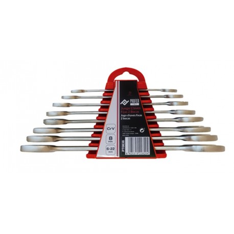 Juego llaves fijas plana 8 pzs profer top