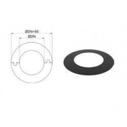 Plafon plano negro mate 200 mm