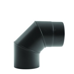 Codo estufa negro mate 90º 250 mm
