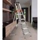Escalera aluminio peldaño ancho bandeja Hailo