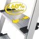 Escalera aluminio peldaño ancho bandeja Hailo