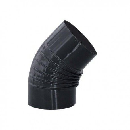 Codo estufa vitrificado negro 150