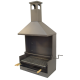 Barbacoa chimenea parilla inox. obra