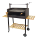 Barbacoa con ruedas y elevador