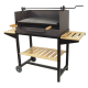 Barbacoa elevador parrilla inox bandejas madera